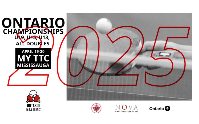 2025 Ontario Championships U19, U15, U13, all doubles
