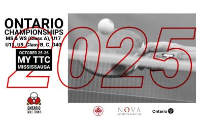 2025 Ontario Championships MS, WS (Class A), Class B, Class C, U17B and G, U11B and G, U9B and G, O40