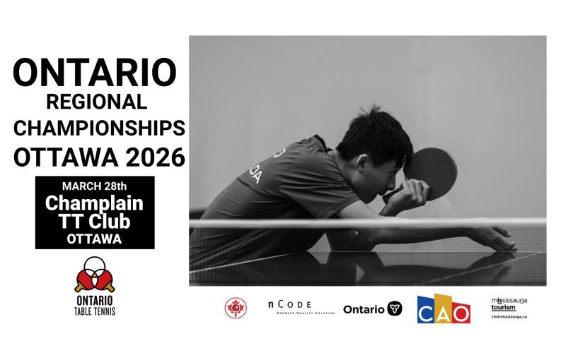 Ontario Regional Championships Ottawa MS, WS Champlain TTC March 28 2026